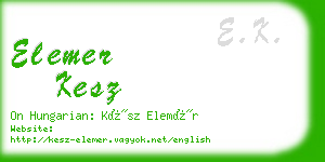elemer kesz business card